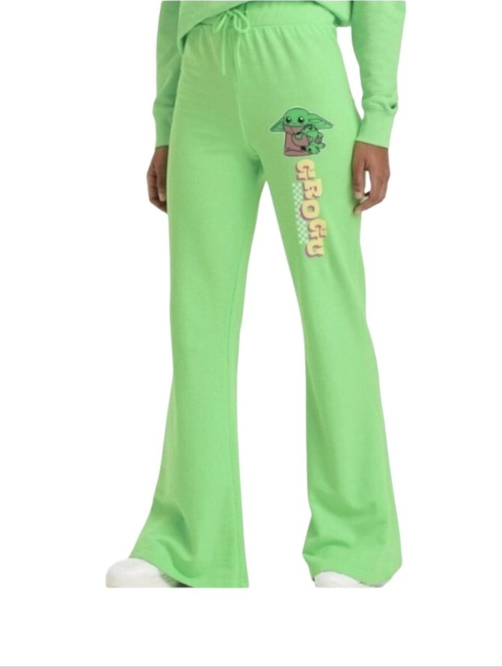 #A43 Star Wars Bright Green Logo Tag Hoodie Sweatshirtst